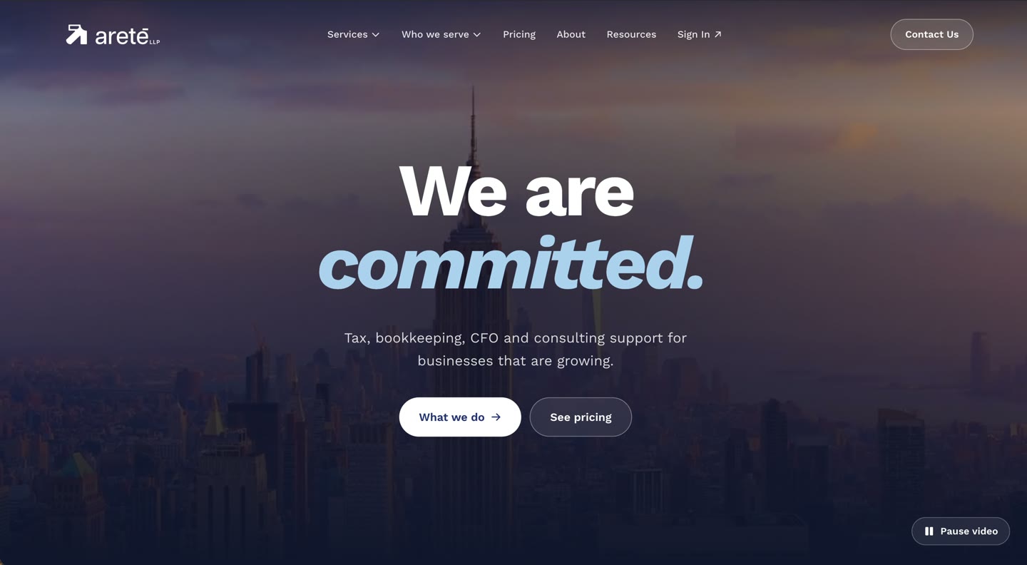 Arete LLP home page: We are committed